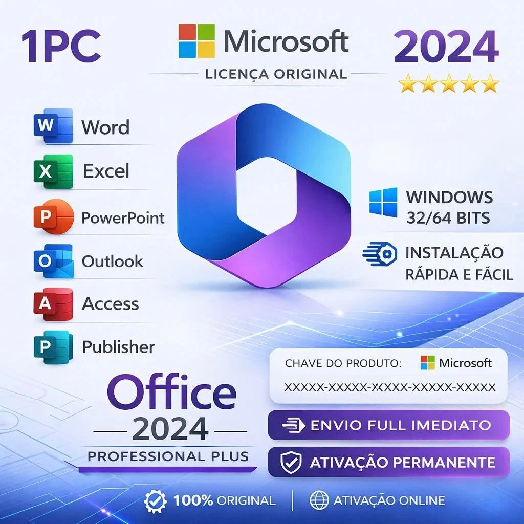 Office 2024 Professional Plus licenca vitalicia